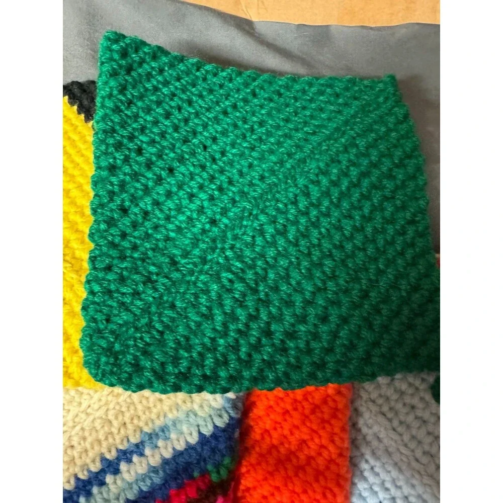 Lot of 8 Handmade Crochet Potholders Hot Pads Trivets Colorful Retro Vintage